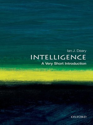 cover image of Intelligence: A Very Short Introduction